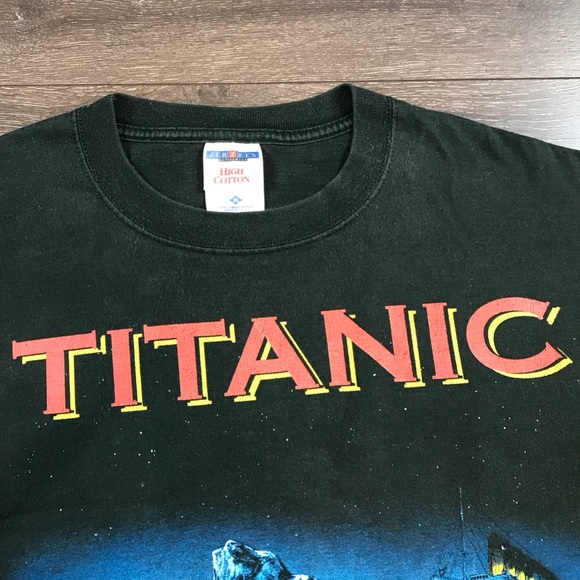 Jerzees Titanic The Exhibition 1997 Vintage Men’s Black Crewneck T-Shirt Size XL - Picture 6 of 6